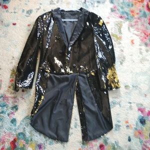 Magic Sequin double breasted tailcoat size 42